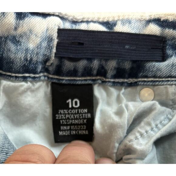 OPS Boys Size 10 Biker Jeans Bleached Blue Side Tape Excellent Adjustable Waist - Picture 4 of 4